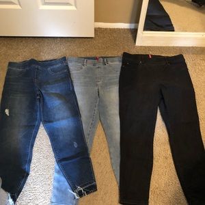 Spanx skinny denim jeans lip